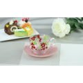 Haonai glass coffee cup and saucer set with flower decal